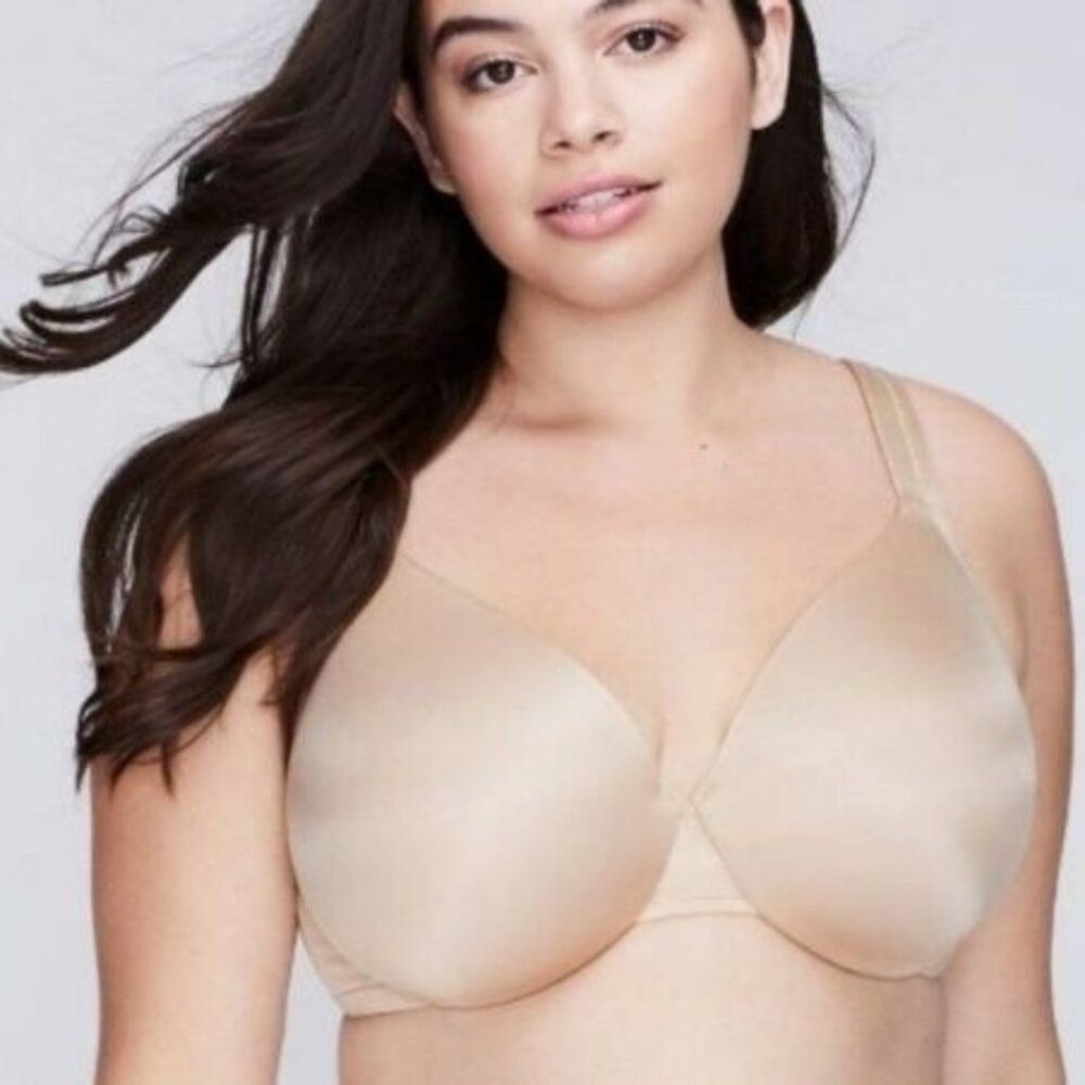 Cacique Bra Smooth Satin Full Coverage U/W Size 42C Cafe Mocha